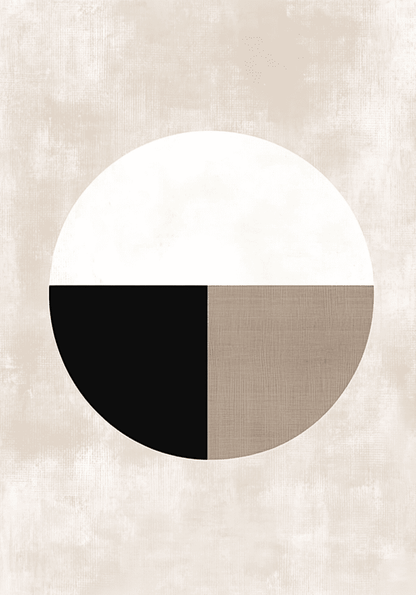 Abstract Single Round Shape Poster