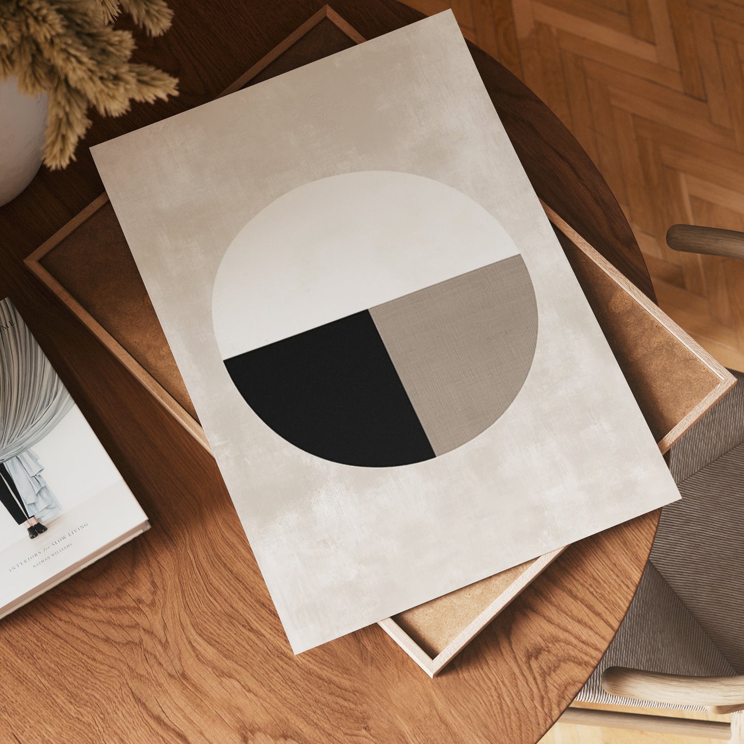 Abstract Single Round Shape Poster