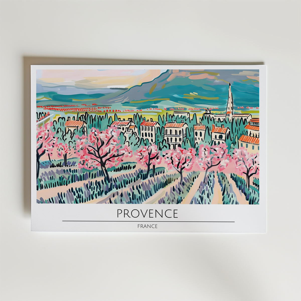 Provence – stilfullt konsttryck från Bozetto, tryckt på matt finpapper i hög tryckkvalitet