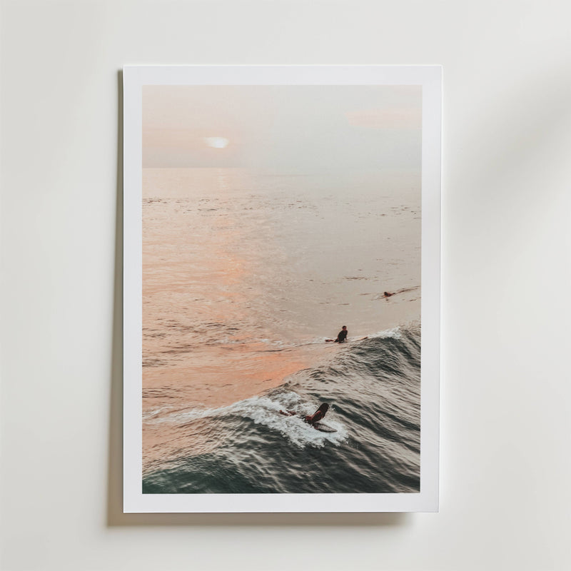 Sunset Wave Riders Poster