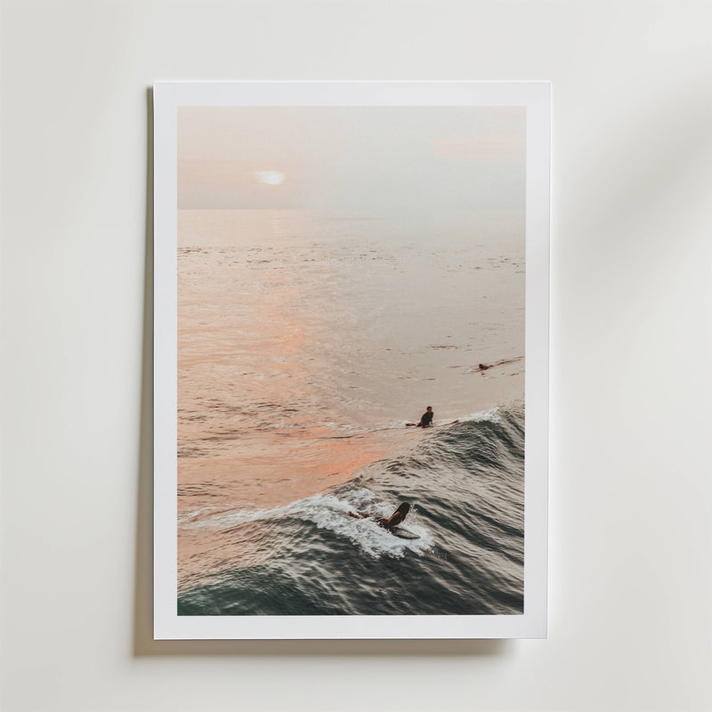 Sunset Wave Riders Poster