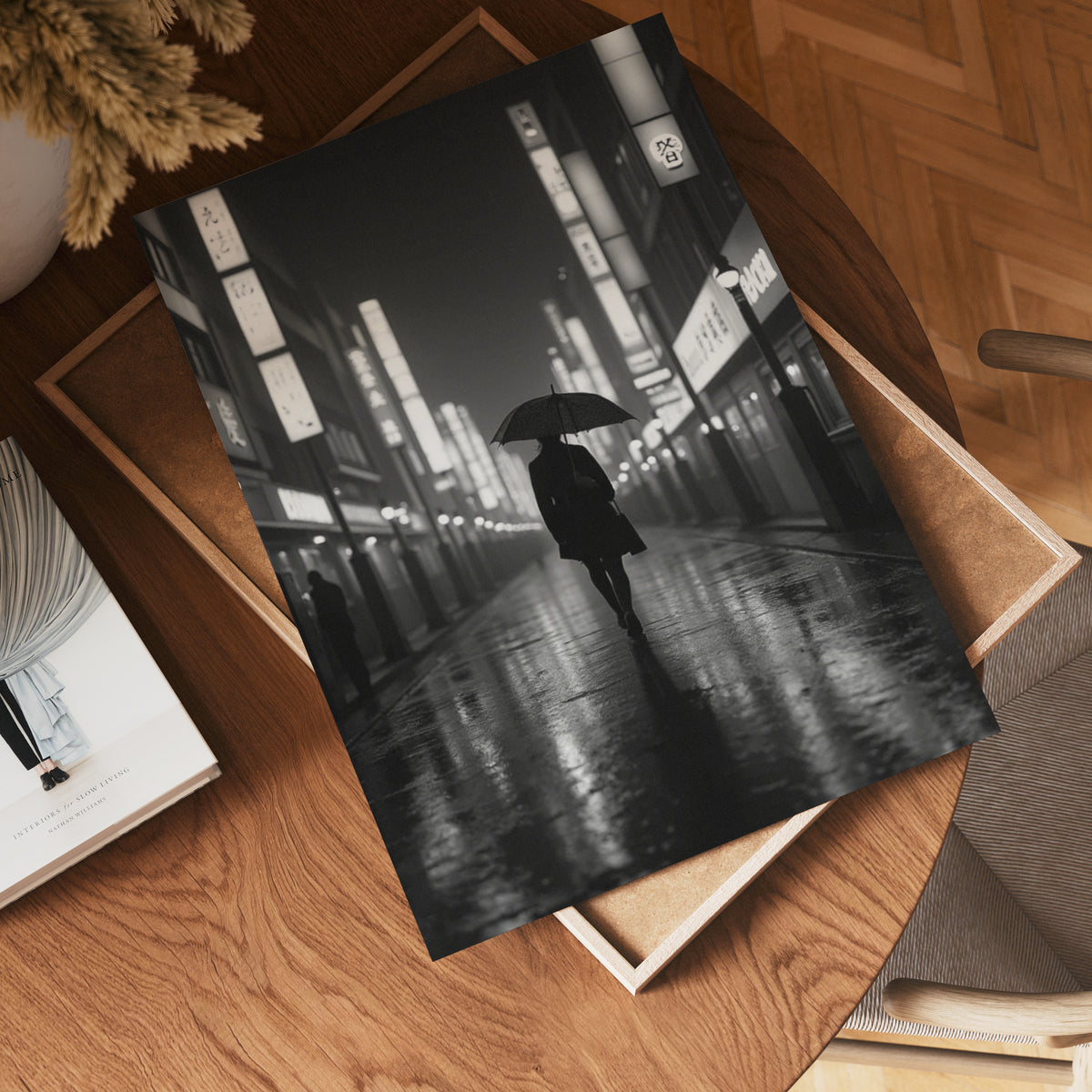 Lonely Walk in the Rain – affisch med stilfullt motiv från Bozetto i hög kvalitet