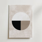 Abstract Single Round Shape – stilfullt konsttryck från Bozetto, tryckt på matt finpapper