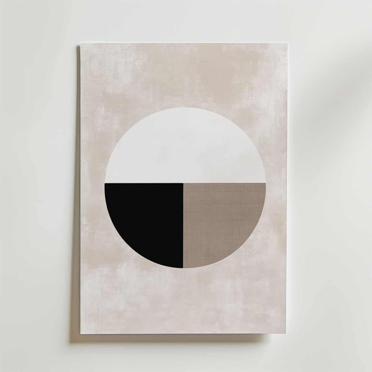 Abstract Single Round Shape – stilfullt konsttryck från Bozetto, tryckt på matt finpapper