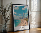 The Dublin poster visualiserad på vägg – se rätt storlek med mockup från Bozetto