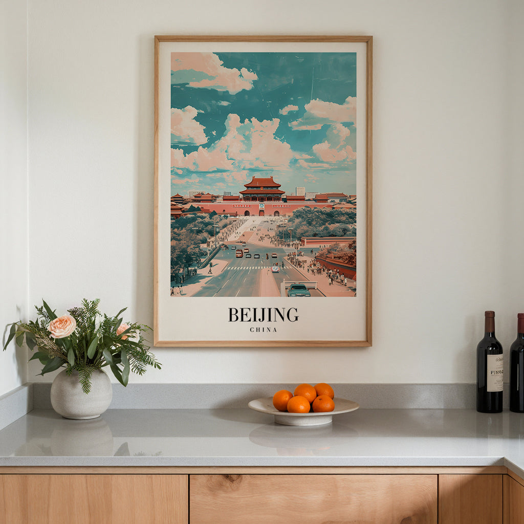 The Beijing poster visad rakt fram – Bozetto affisch i hög tryckkvalitet i hög tryckkvalitet