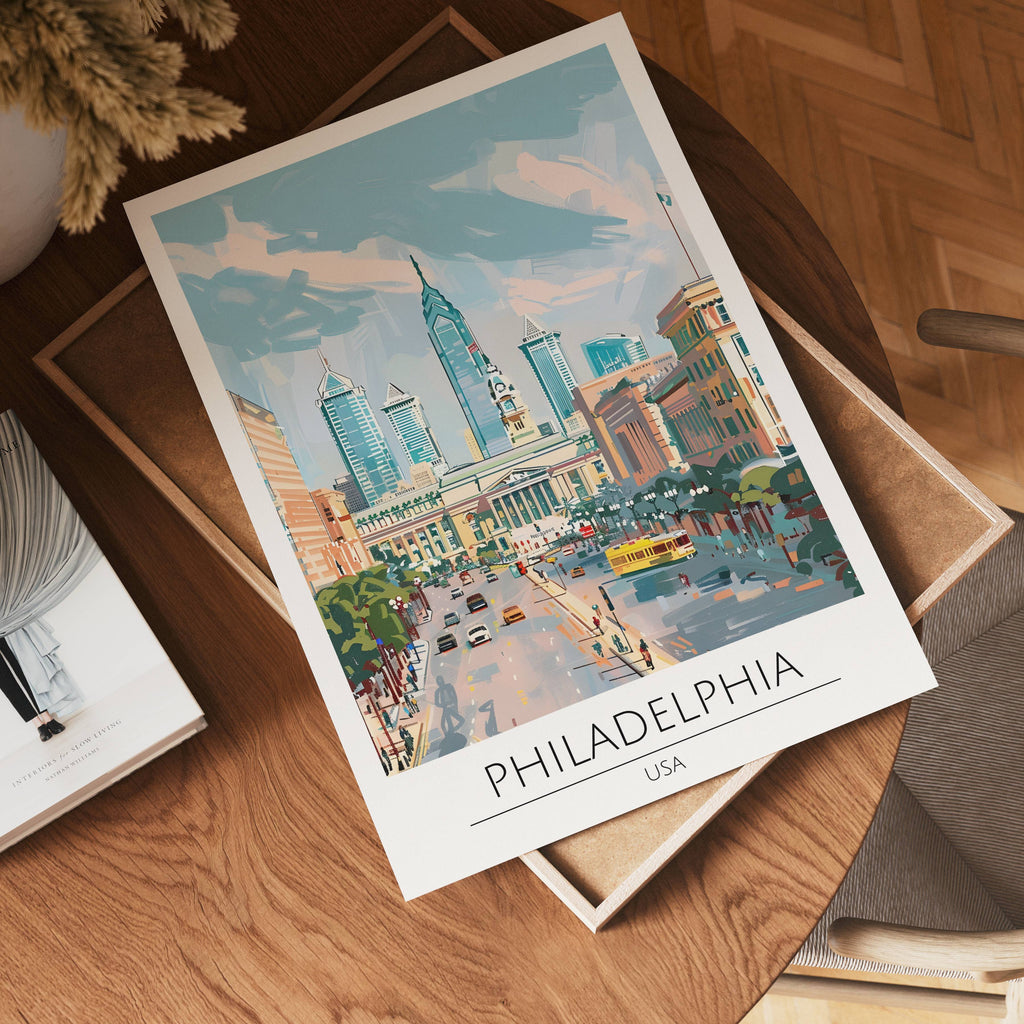 Philadelphia City Hall View – affisch med stilfullt motiv från Bozetto i hög kvalitet