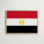 Egypt National Flag Poster i ekram – inramad konsttryck för stilren inredning hos Bozetto