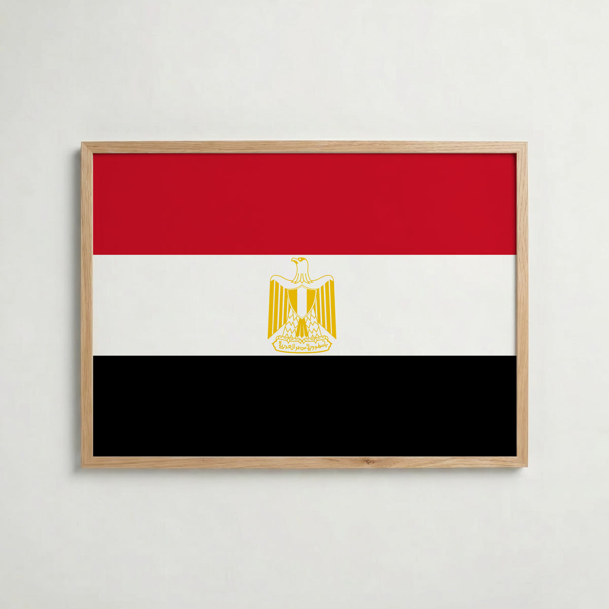 Egypt National Flag Poster i ekram – inramad konsttryck för stilren inredning hos Bozetto