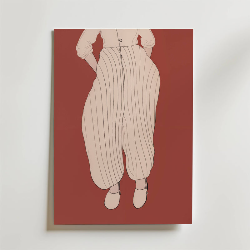 Terracotta Lines Poster