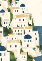 Echoes of Santorini – affisch med snyggt motiv, köp enkelt hos Bozetto i flera storlekar