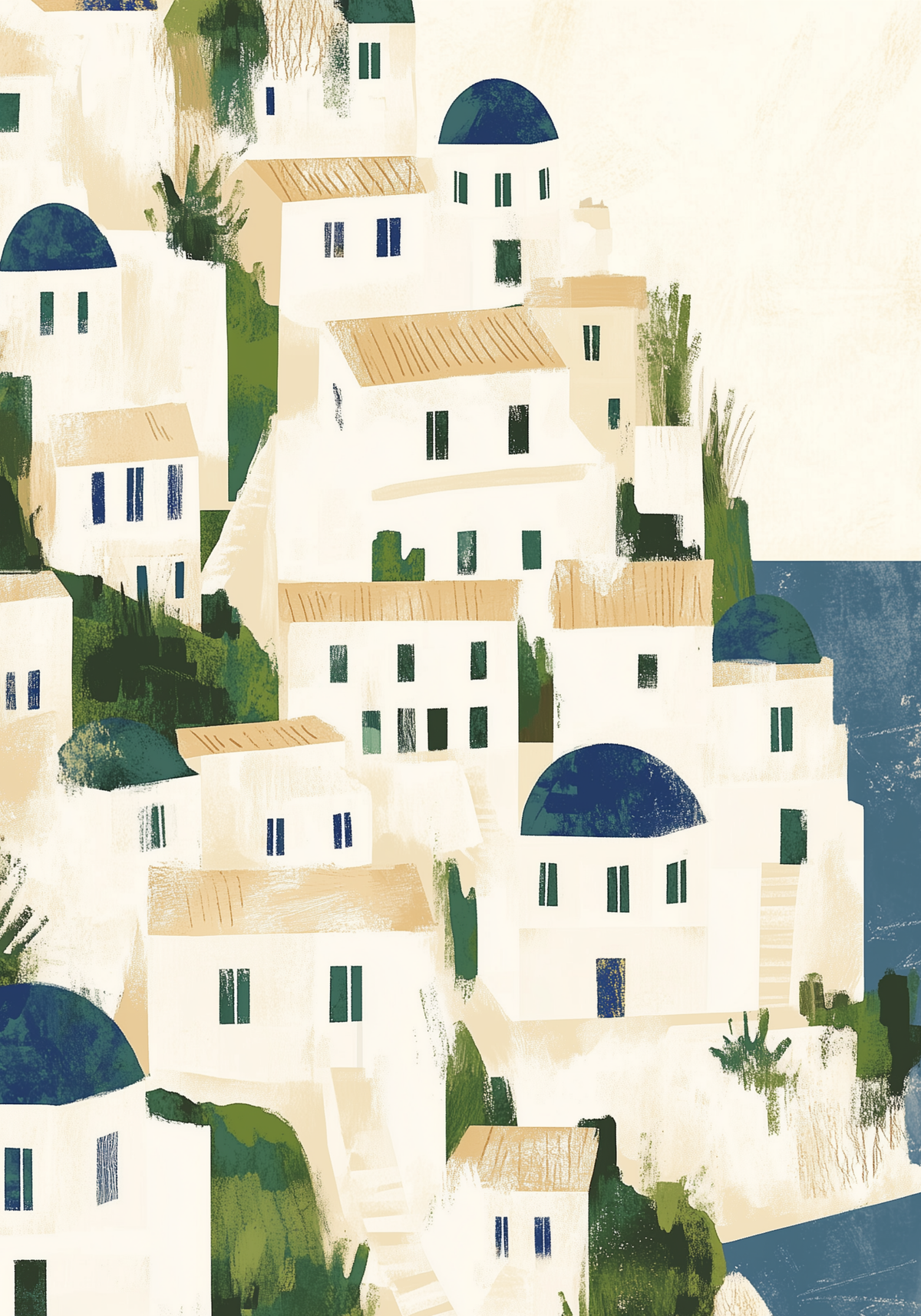 Echoes of Santorini – affisch med snyggt motiv, köp enkelt hos Bozetto i flera storlekar