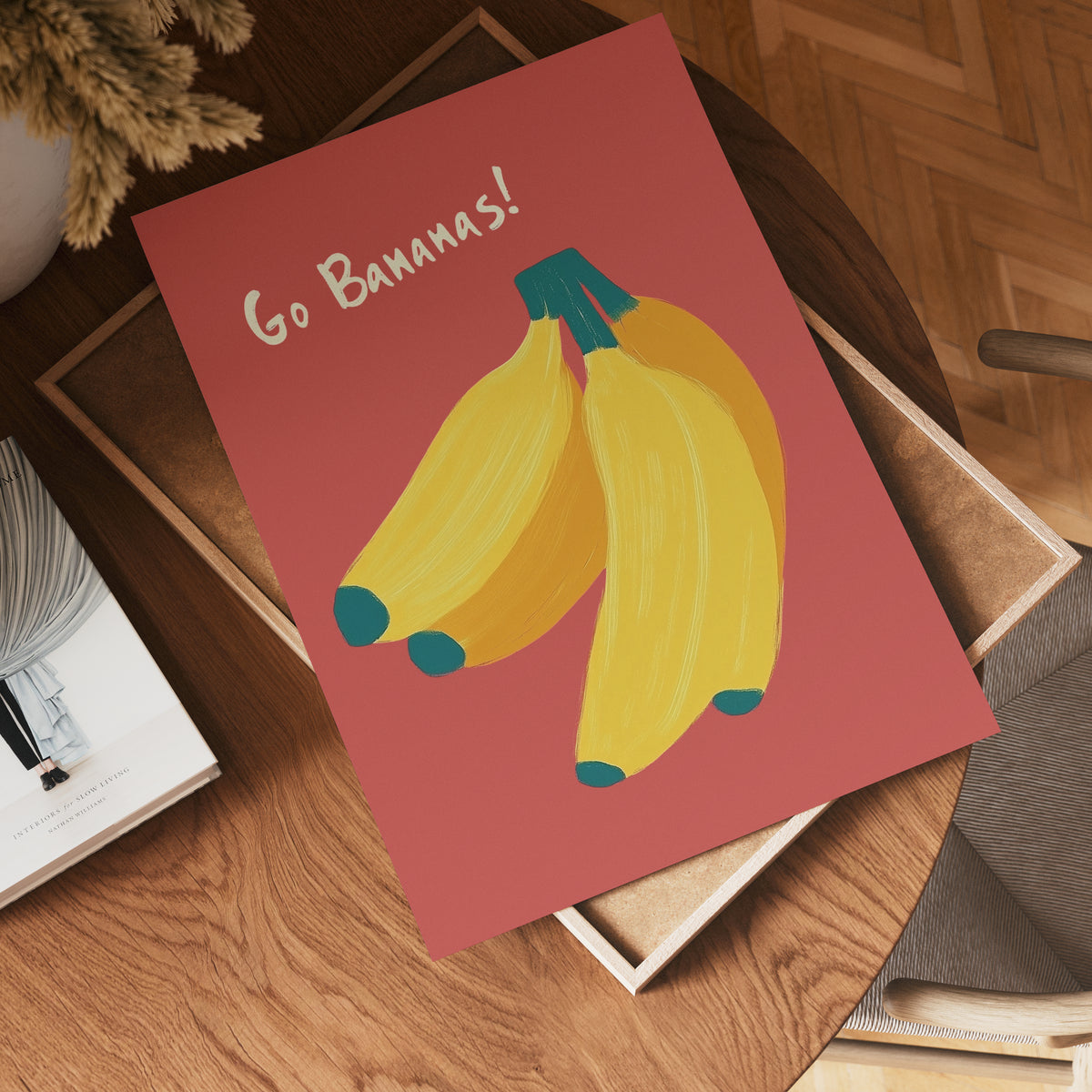 Go Bananas – affisch med snyggt motiv, köp enkelt hos Bozetto i flera storlekar i hög tryckkvalitet