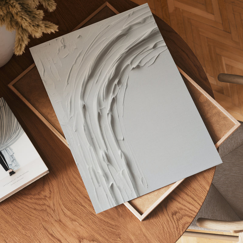 Abstract White Movement No.2 Poster