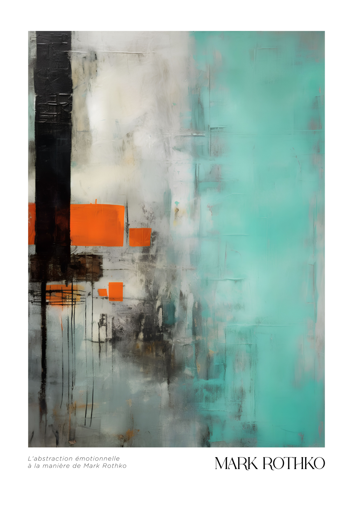 Dissipating forms Mark Rothko poster visad rakt fram – Bozetto affisch i hög tryckkvalitet