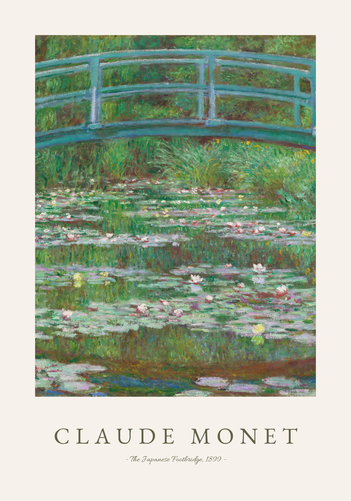 Claude Monet Footbridge poster visad rakt fram – Bozetto affisch i hög tryckkvalitet