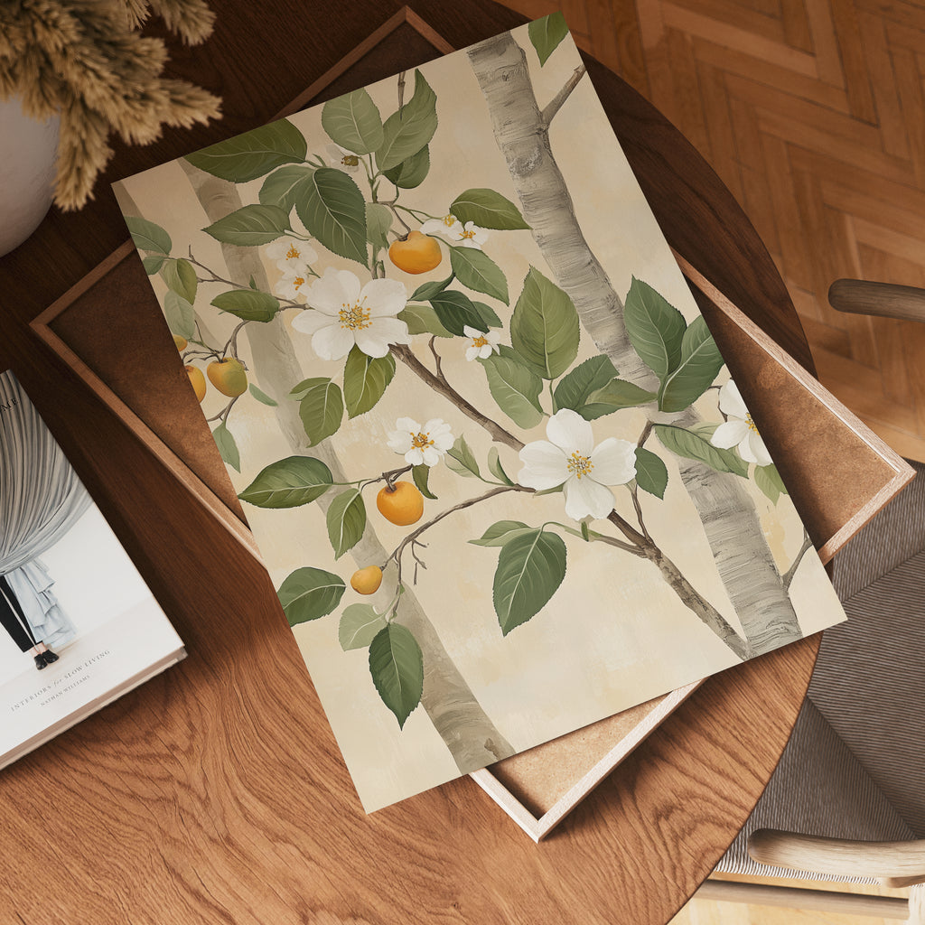Apricot Bloom poster visad rakt fram – Bozetto affisch i hög tryckkvalitet i hög tryckkvalitet