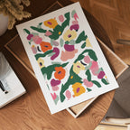 Bold Abstract floral poster visad rakt fram – Bozetto affisch i hög tryckkvalitet