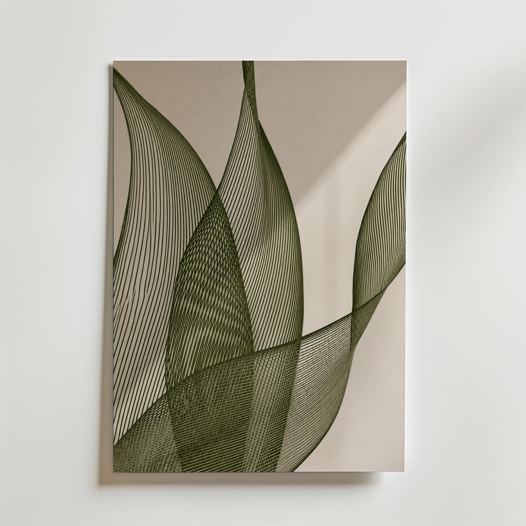 Veiled Agave affisch inramad i neutral ram – se hur konsttrycket ser ut, Bozetto