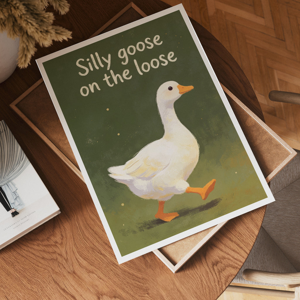 Silly Goose – affisch med snyggt motiv, köp enkelt hos Bozetto i flera storlekar
