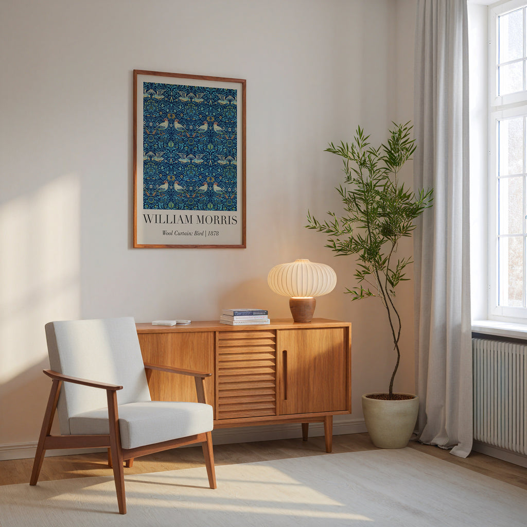 William Morris Wool Curtain: poster visad rakt fram – Bozetto affisch i hög tryckkvalitet