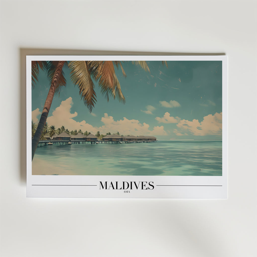 Maldives Paradise – stilfullt konsttryck från Bozetto, tryckt på matt finpapper i hög tryckkvalitet