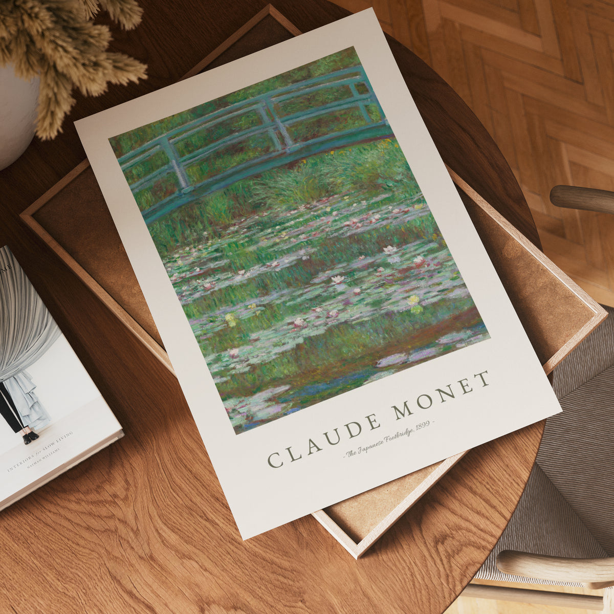 Claude Monet Footbridge – affisch med stilfullt motiv från Bozetto i hög kvalitet