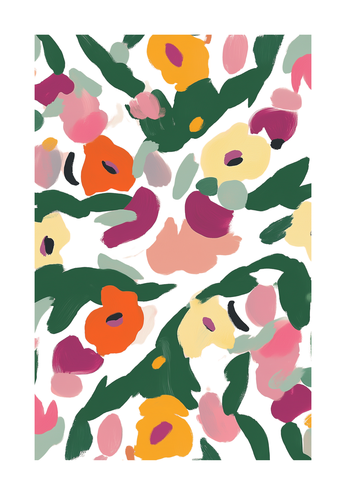 Bold Abstract floral – affisch med snyggt motiv, köp enkelt hos Bozetto i flera storlekar