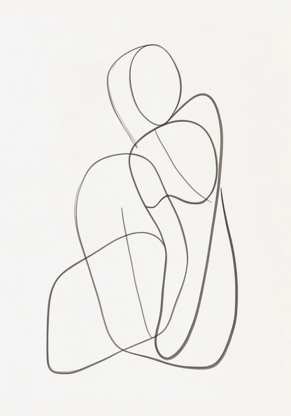 Seated Abstract Figure Poster