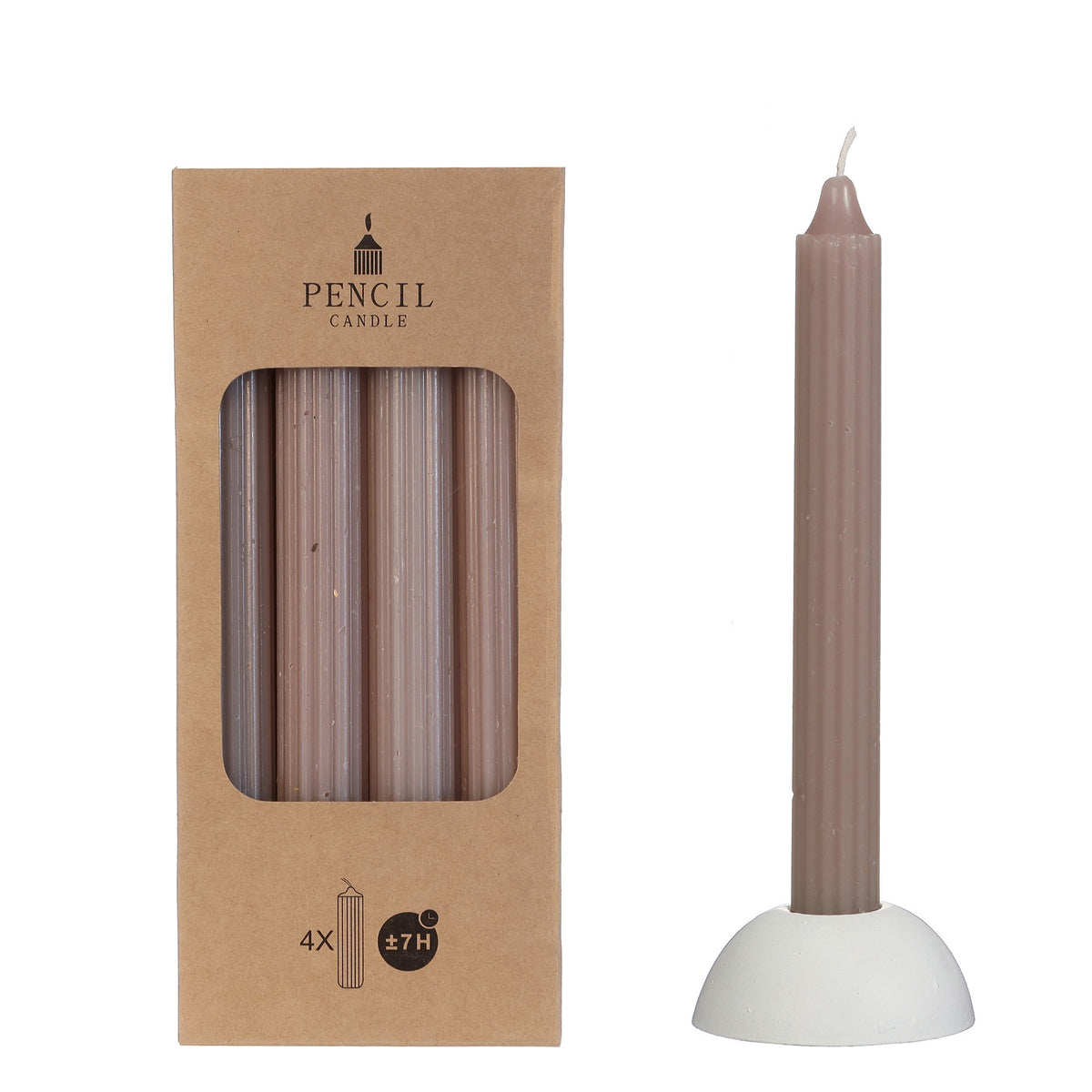 Ribbade Kronljus Truffle 20cm - Extra lång brinntid