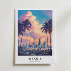 Golden Hour Over Manila – stilfullt konsttryck från Bozetto, tryckt på matt finpapper