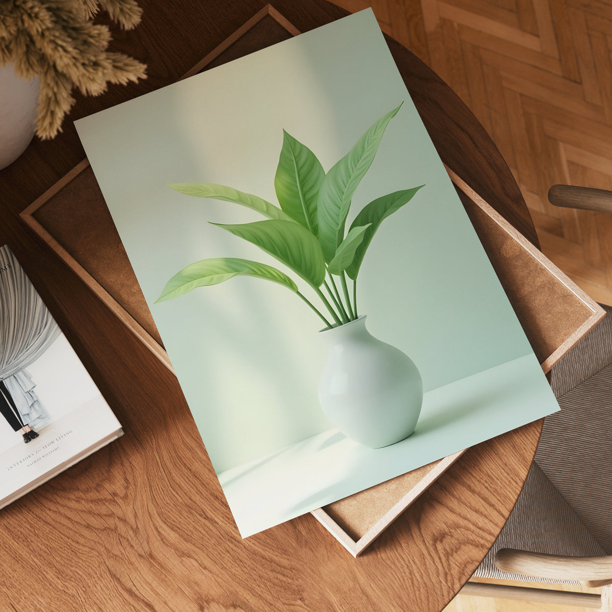 Lily Plant In Vase poster visad rakt fram – Bozetto affisch i hög tryckkvalitet i hög tryckkvalitet