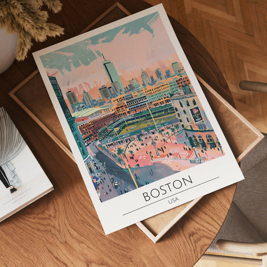 Boston Skyline Stadium Poster