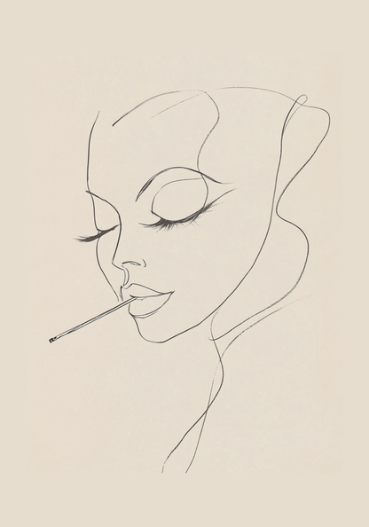 Vintage Femme Smoking Poster