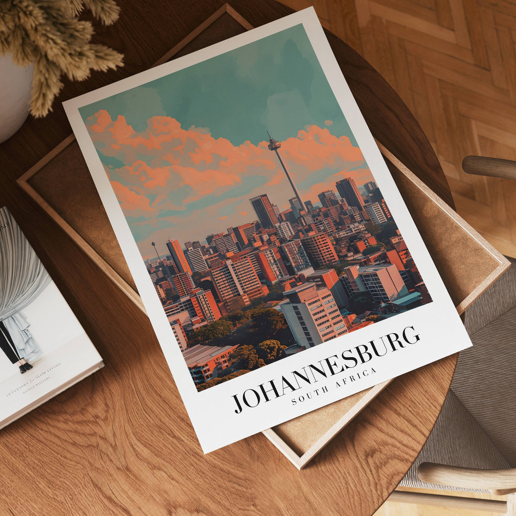 Johannesburg In The Sun – affisch med stilfullt motiv från Bozetto i hög kvalitet