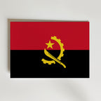 Angola National Flag Poster – modern konst och stilren konsttryck för hemmet hos Bozetto