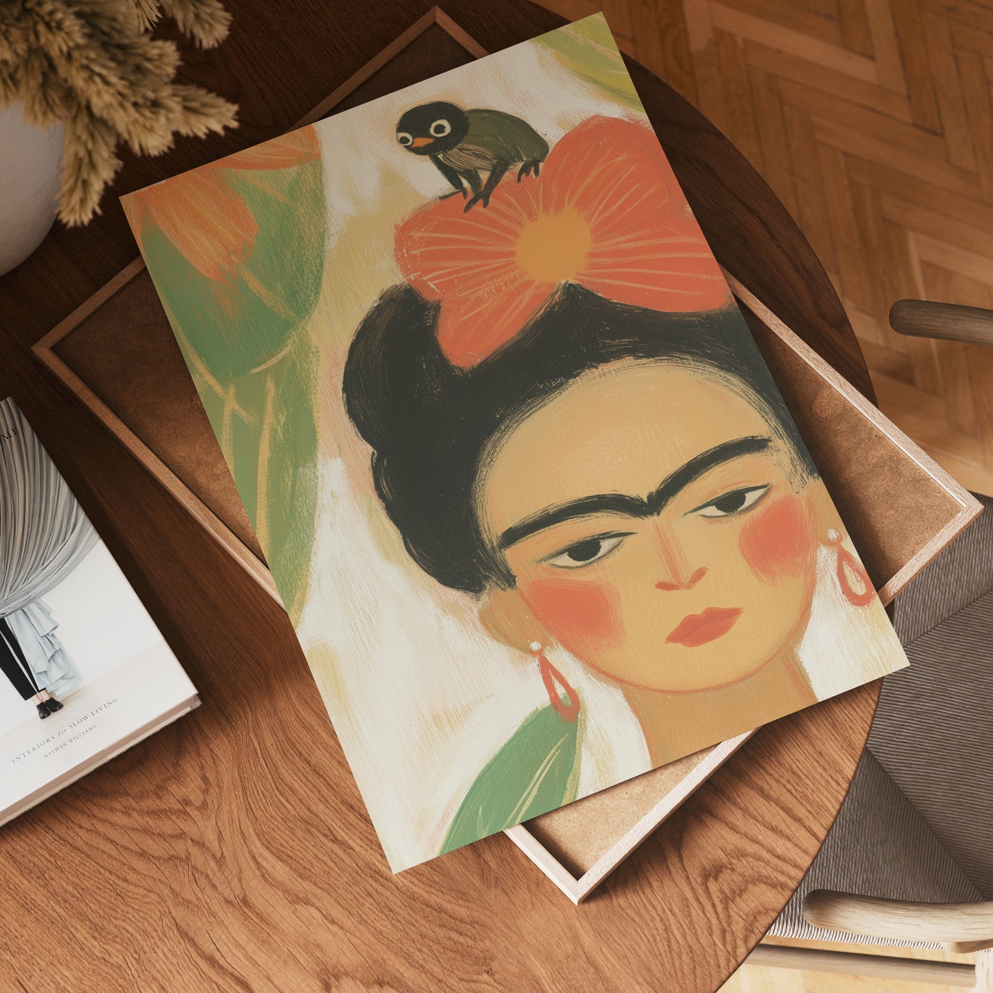 Frida Kahlo With a Frog Poster