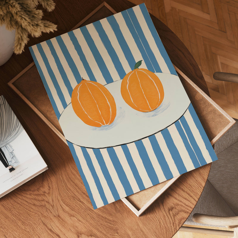 Citrus Stripe Poster