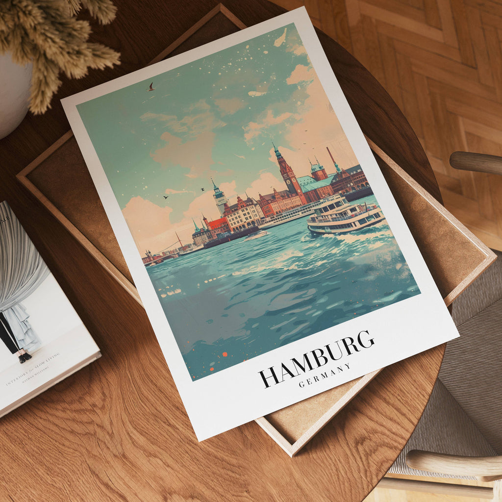 Sails Of Hamburg poster visad rakt fram – Bozetto affisch i hög tryckkvalitet i hög tryckkvalitet
