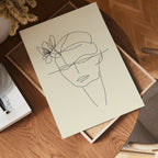 Floral Mind Line Art poster visad rakt fram – Bozetto affisch i hög tryckkvalitet