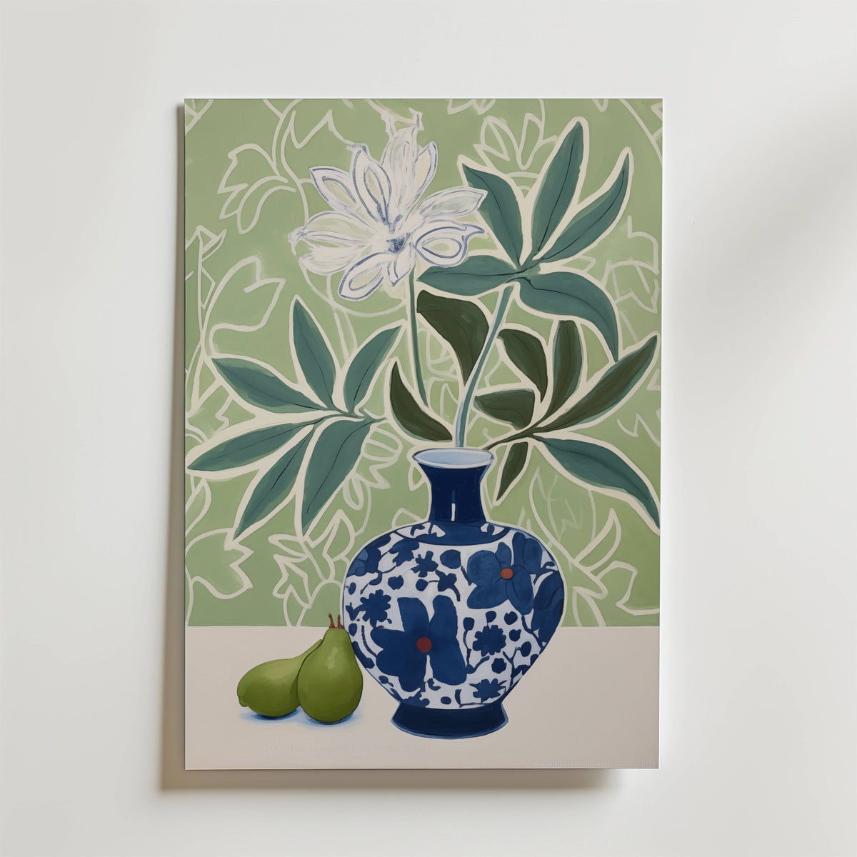 Botanical Vase – stilfullt konsttryck från Bozetto, tryckt på matt finpapper i hög tryckkvalitet