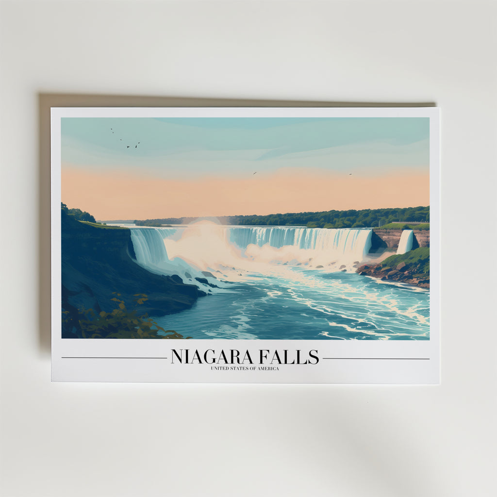 Niagara Falls No.2 – stilfullt konsttryck från Bozetto, tryckt på matt finpapper