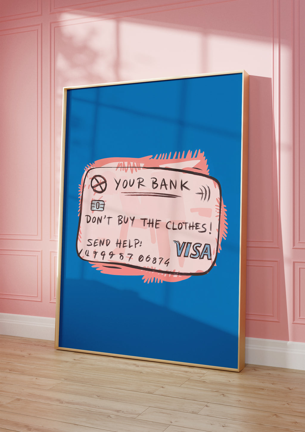 Credit Card Warning poster visad rakt fram – Bozetto affisch i hög tryckkvalitet