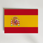 Spain National Flag Poster – modern konst och stilren konsttryck för hemmet hos Bozetto