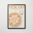 Vesuvio affisch i modern svart ram – stark kontrast och stil, Bozetto poster i hög tryckkvalitet