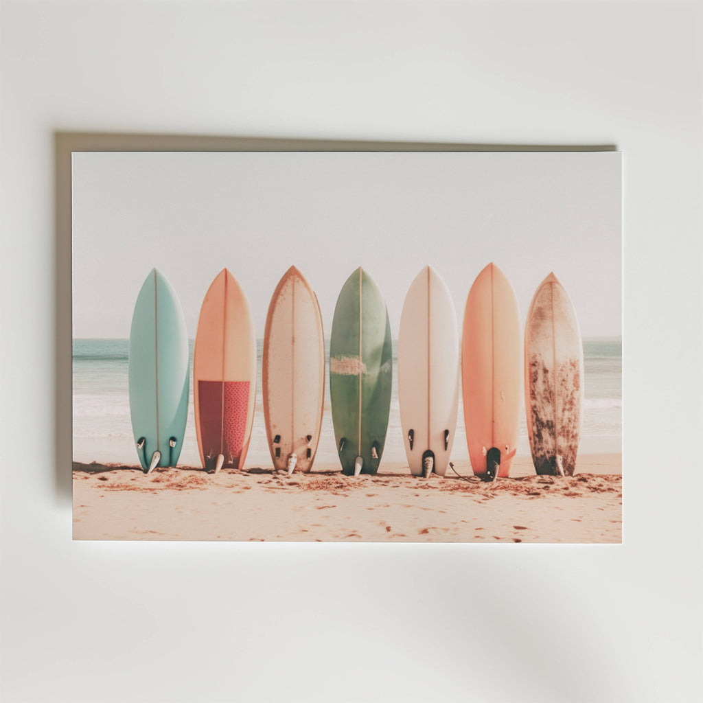 Surf Vibes – stilfullt konsttryck från Bozetto, tryckt på matt finpapper i hög tryckkvalitet