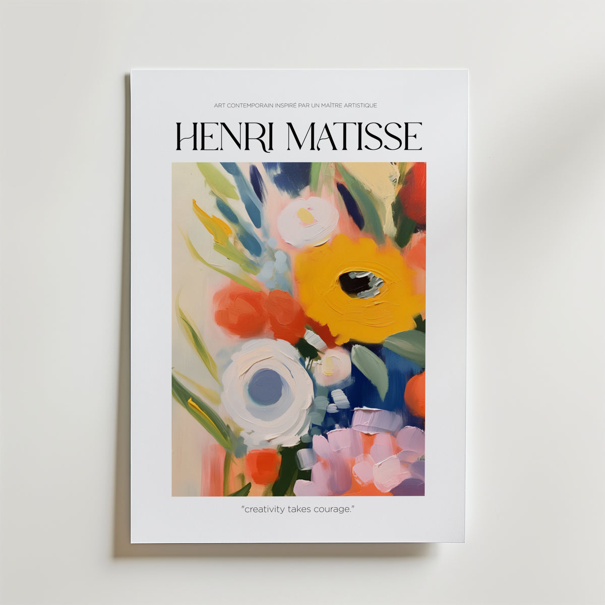 Courage in Bloom Matisse – stilfullt konsttryck från Bozetto, tryckt på matt finpapper