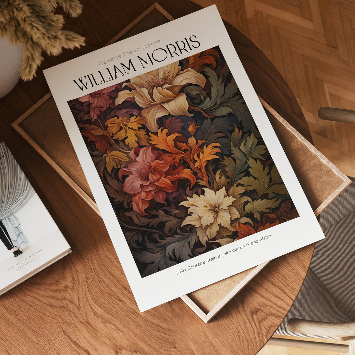 William Morris Autumn Flourish – stilfullt konsttryck från Bozetto, tryckt på matt finpapper