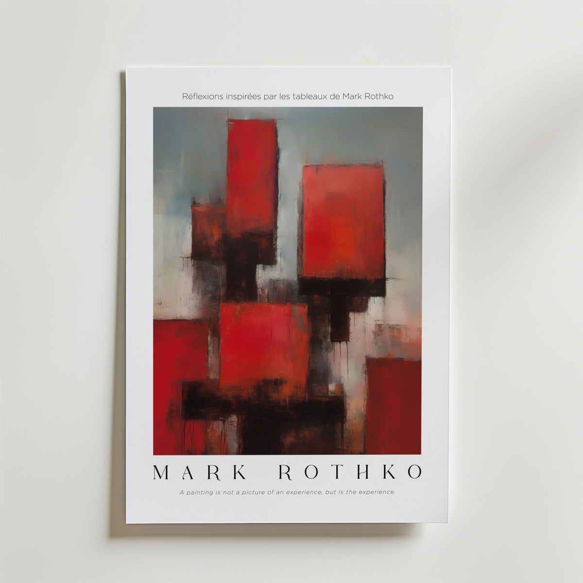 Red Remains Mark Rothko – stilfullt konsttryck från Bozetto, tryckt på matt finpapper