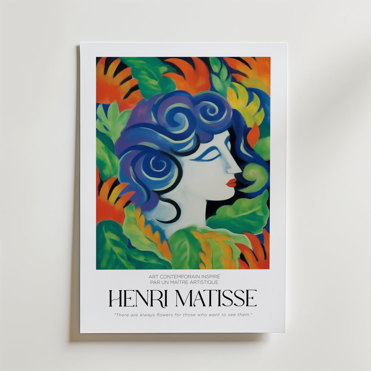 La Muse Végétale Matisse – stilfullt konsttryck från Bozetto, tryckt på matt finpapper